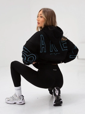 Urban Explorer Winter Energy Embroidered Isabel Oversized Hoodie - Electric Blue