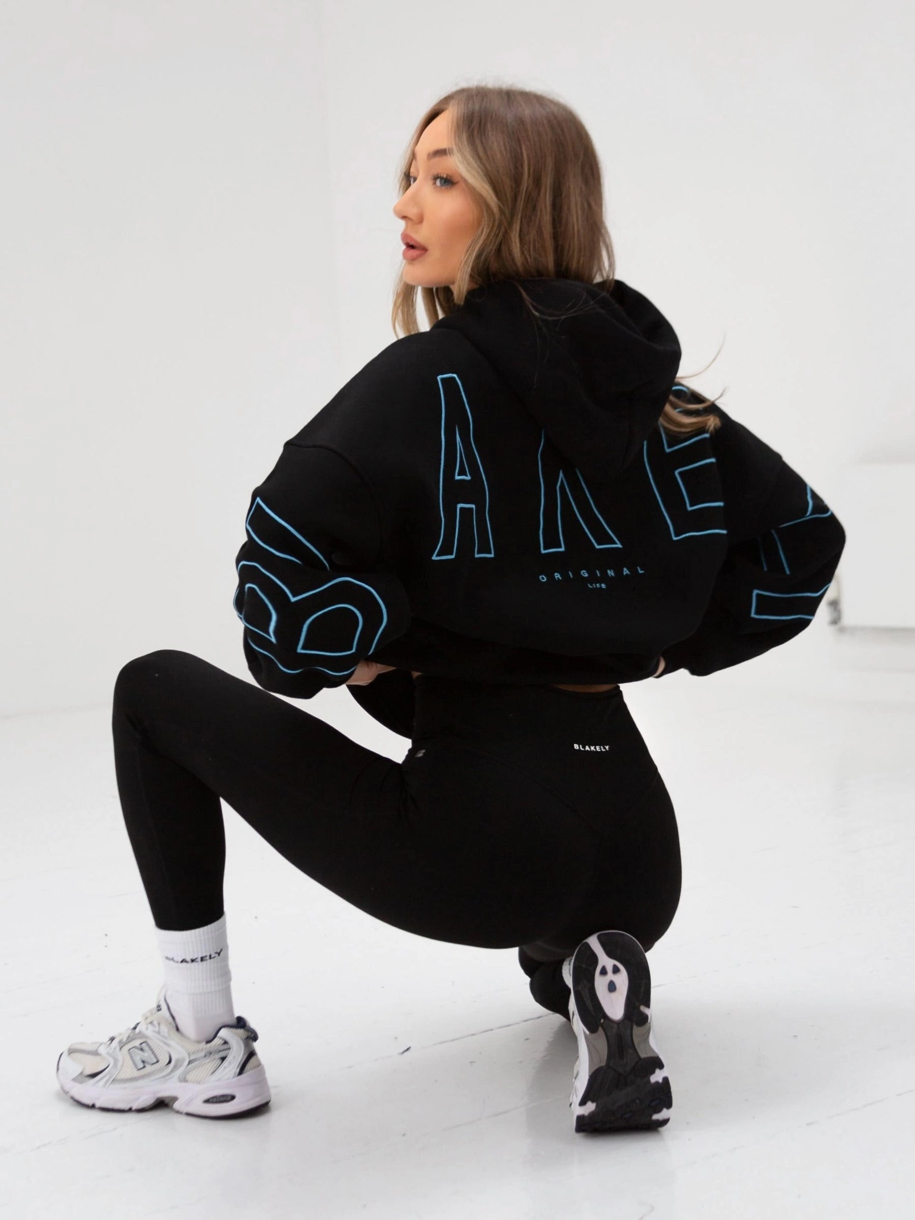 Urban Explorer Winter Energy Embroidered Isabel Oversized Hoodie - Electric Blue