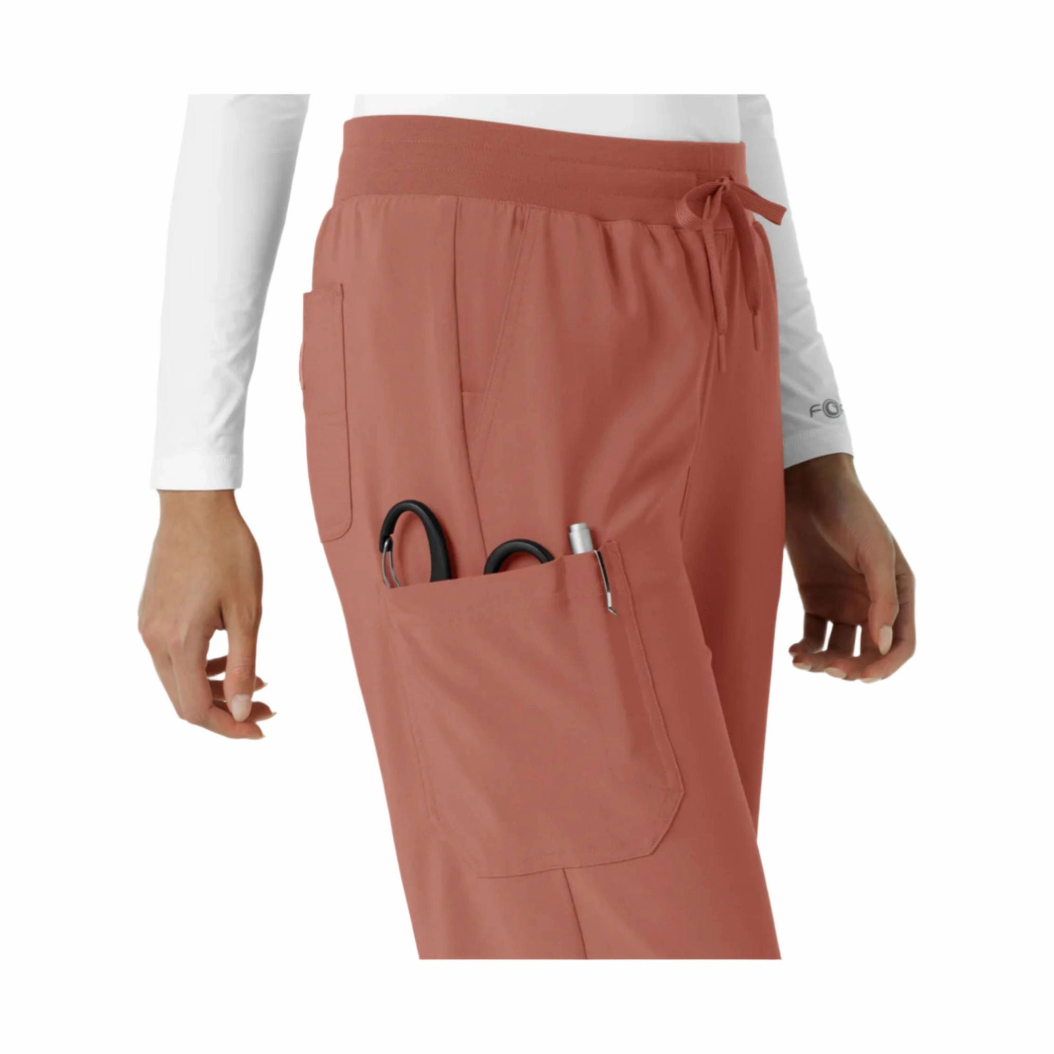 Carhartt Women's Force Cross Flex Boot Cut Scrub Pant - Wild Rose Warm design
