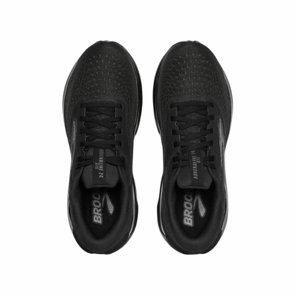 Brooks Women's Adrenaline GTS 24 Wide Black/Black Anatomical Arch Support