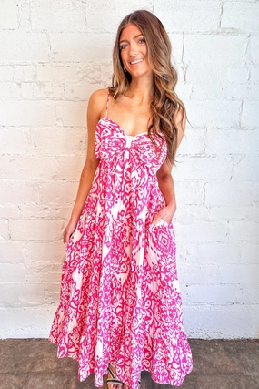 All Season Silky Silhouette Brunch Maxi Dress