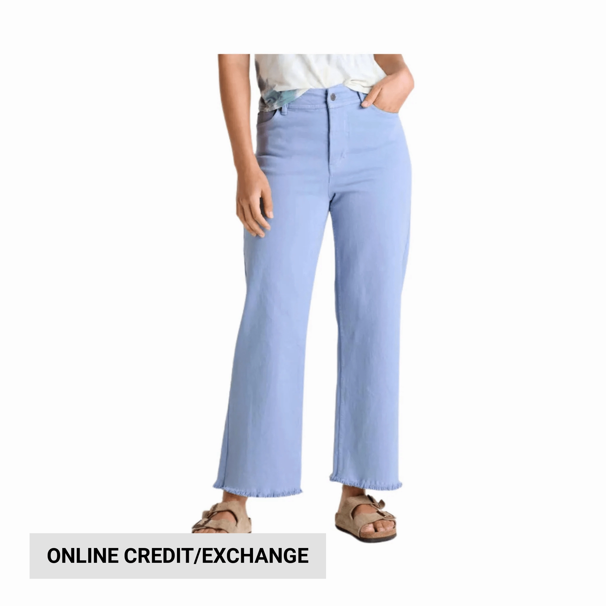 Flexible Performance Easy Fit Design Toad & Co Women's Balsam Seeded Cutoff Pant - Weathered Blue