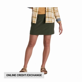 Eco Friendly Dye Inverted Pleats Kuhl Women's Freeflex Skort - Dark Moss