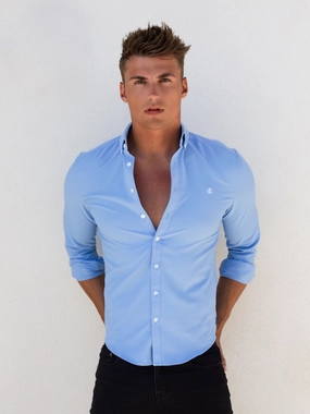 Canberra Long Sleeve Shirt - Light Blue Chill Layer Trendy Vibes