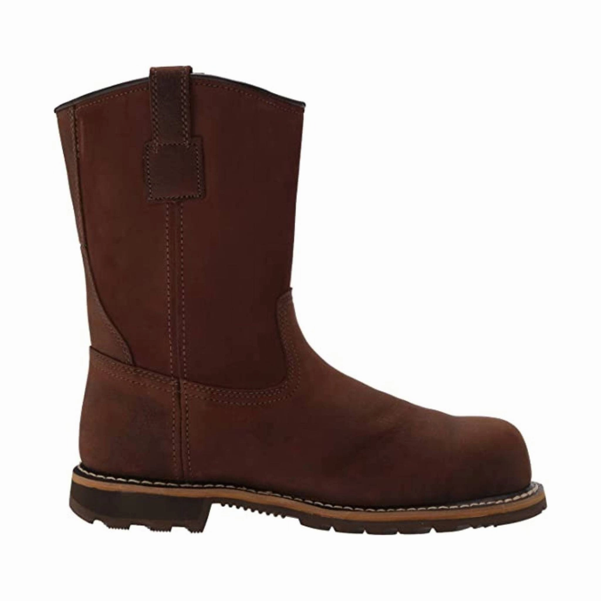 Stain Resistant Finish Carhartt Men's 10 Inch Carbon Nano Toe Wellington Work Boots - Bison Brown Oil Tan