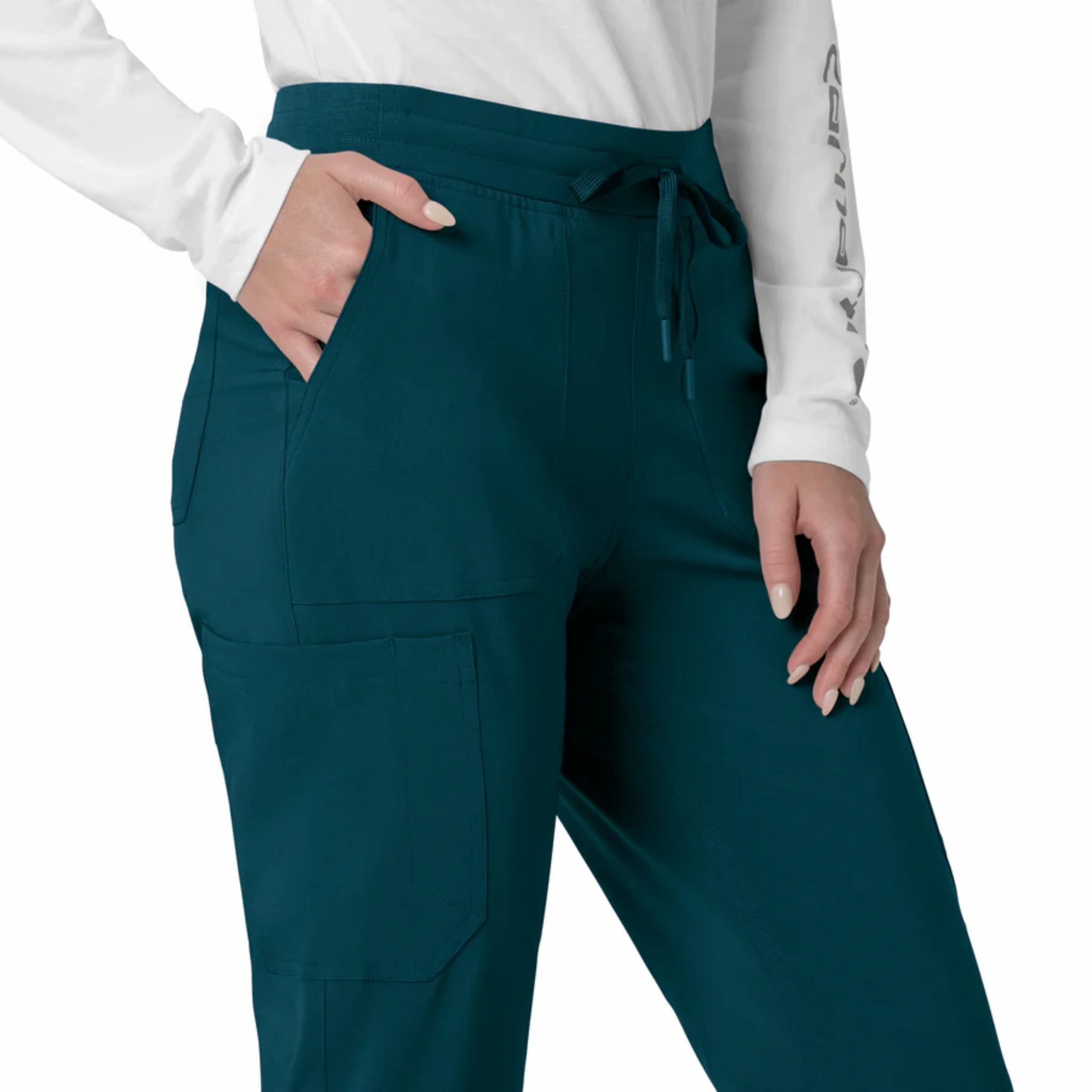 Effortless Design City Wear Carhartt Women's Force Cross Flex Cargo Jogger Scrub Pant - Caribbean
