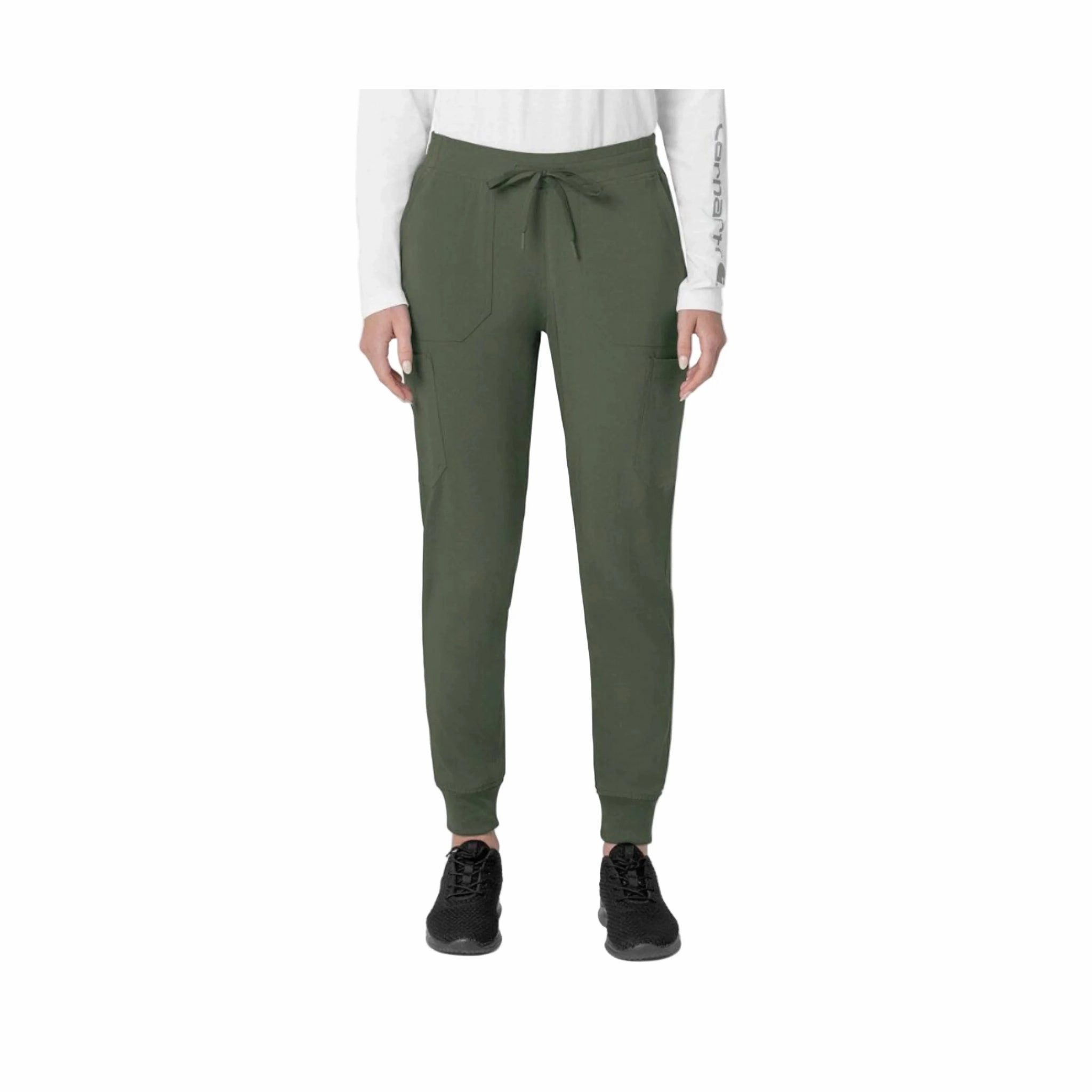 Casual Look Carhartt Women's Force Cross Flex Cargo Jogger Scrub Pant - Olive