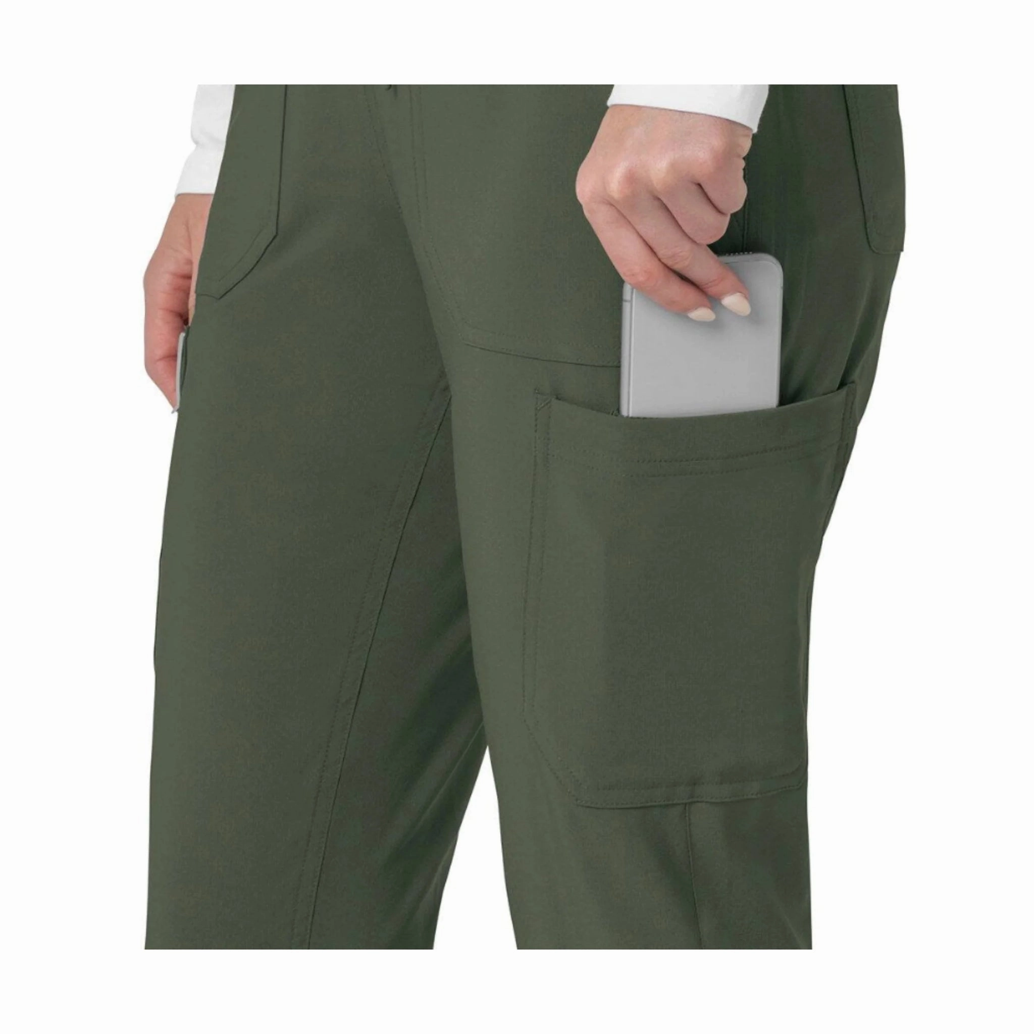 Carhartt Women's Force Cross Flex Cargo Jogger Scrub Pant - Olive Packable Fit