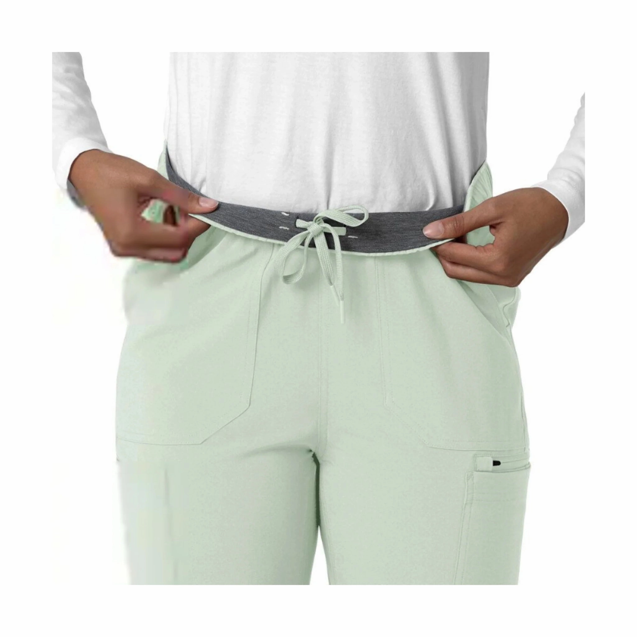 SeamlessPockets Fitted Style Carhartt Women's Force Cross Flex Straight Leg Cargo Scrub Pant - Fresh Mint