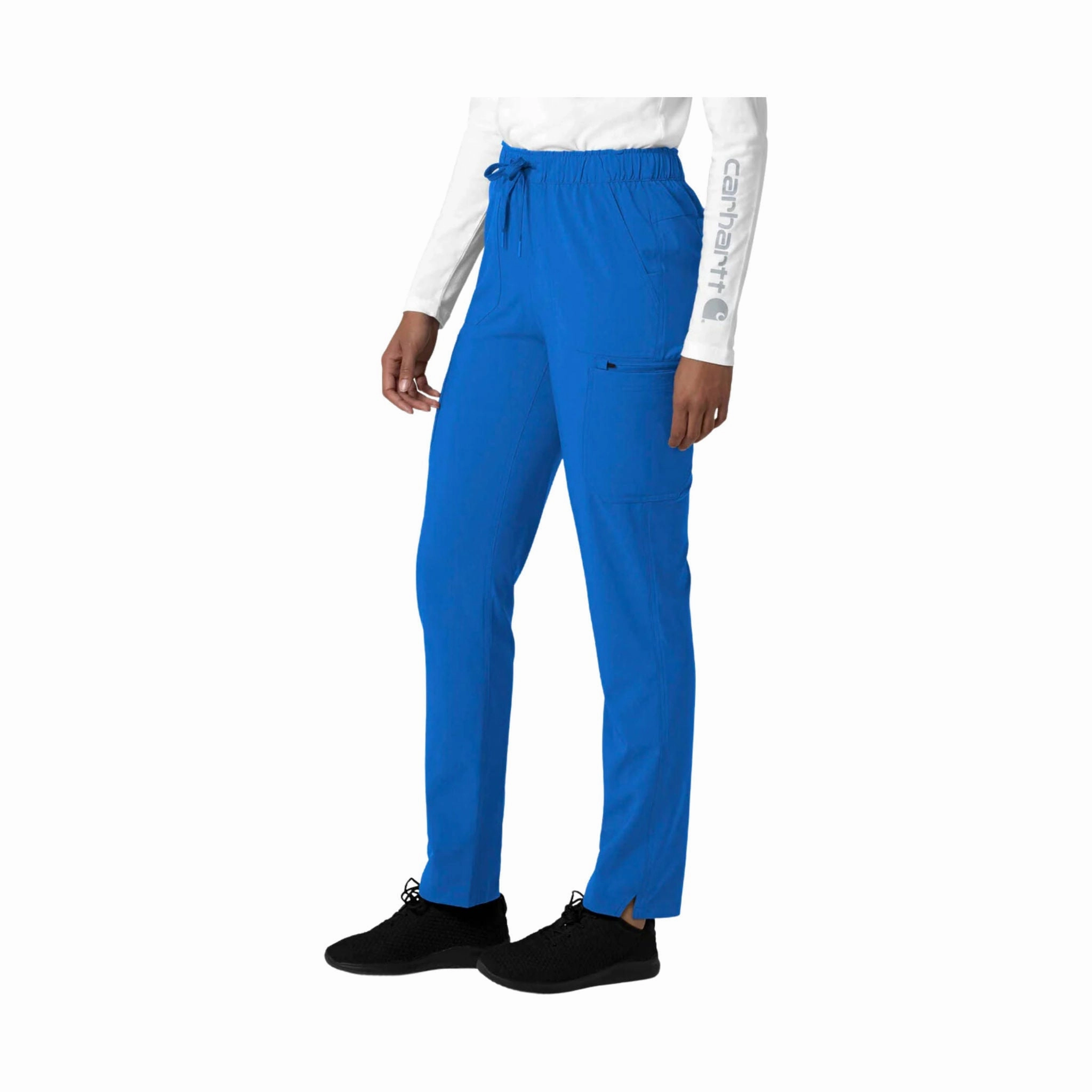 Carhartt Women's Force Cross Flex Straight Leg Cargo Scrub Pant - Royal Blue Quick Dry Wear