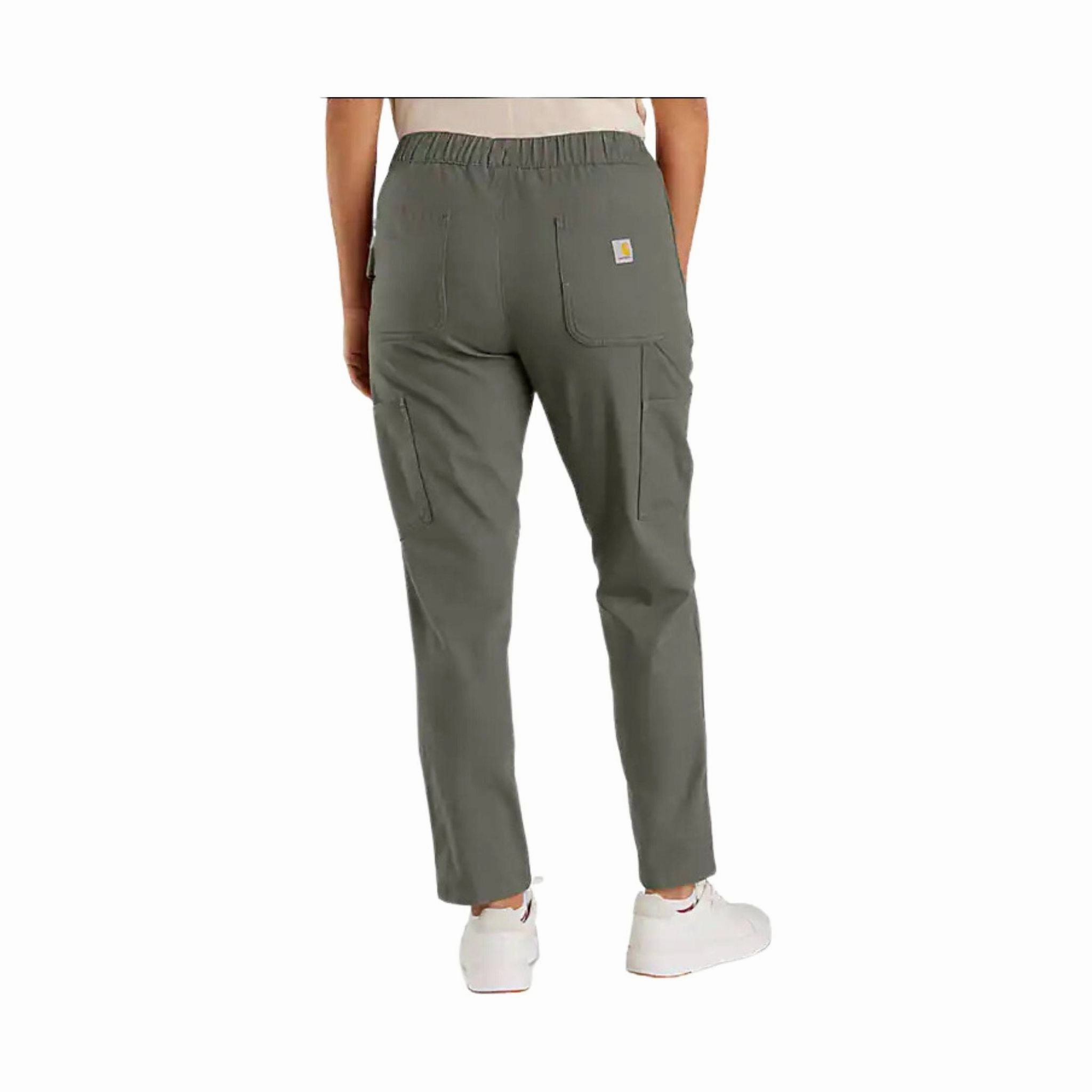 Premium Stretch Carhartt Women's Force Relaxed Fit Ripstop Work Pant - Dusty Olive