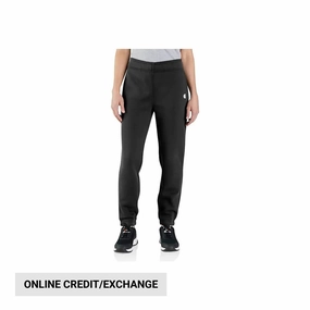 Carhartt Women's Relaxed Fit Sweatpants - Black Urban Look Comfort Cushioning