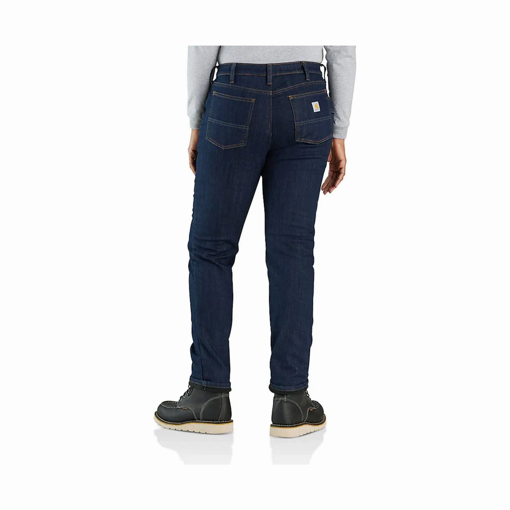 Carhartt Women's Rugged Flex Relaxed Fit Fleece Lined Jean - Pinnacle City Walk Smooth Brunch Outfit Night Out