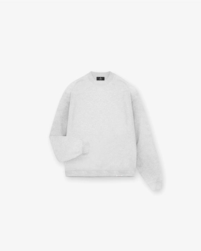 NoSnag Surface ShrinkResistant Weave Initial Oversized Sweater - Ice Grey Marl