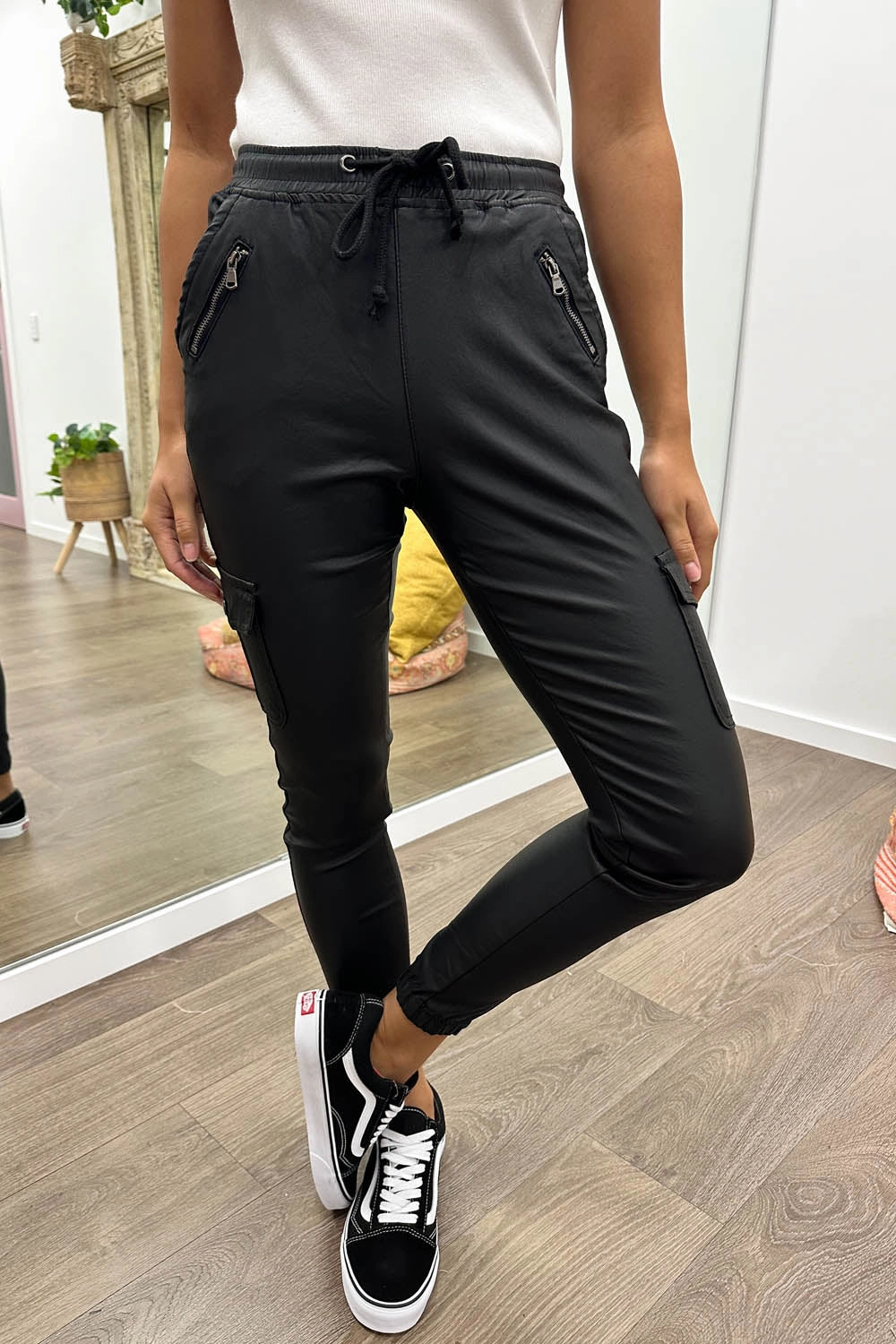 Wet Look Jogger Perfect Fit Comfort Base