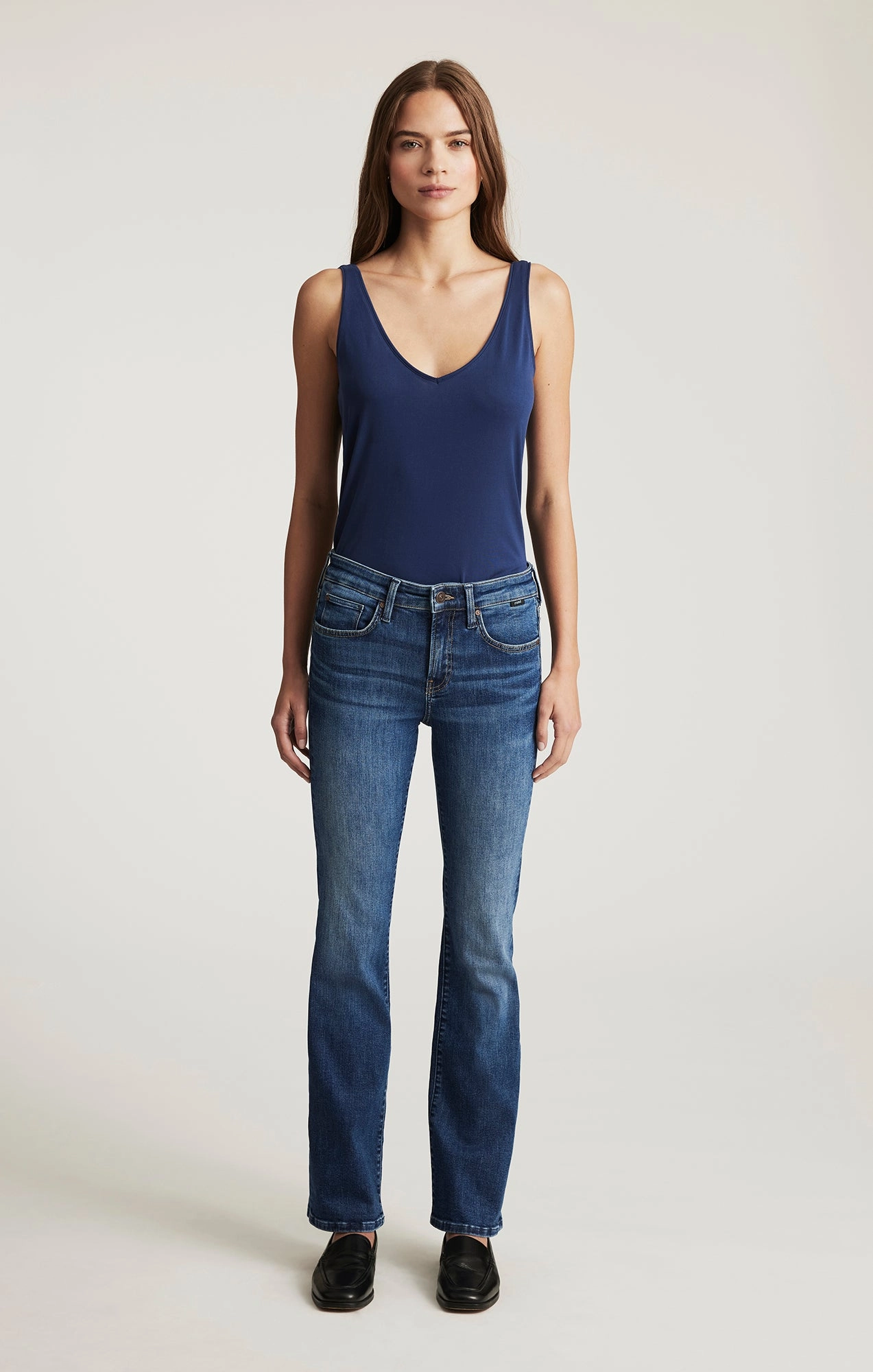 Anti Fade Technology VICKY BOOTCUT IN DARK BRUSHED FLEX BLUE