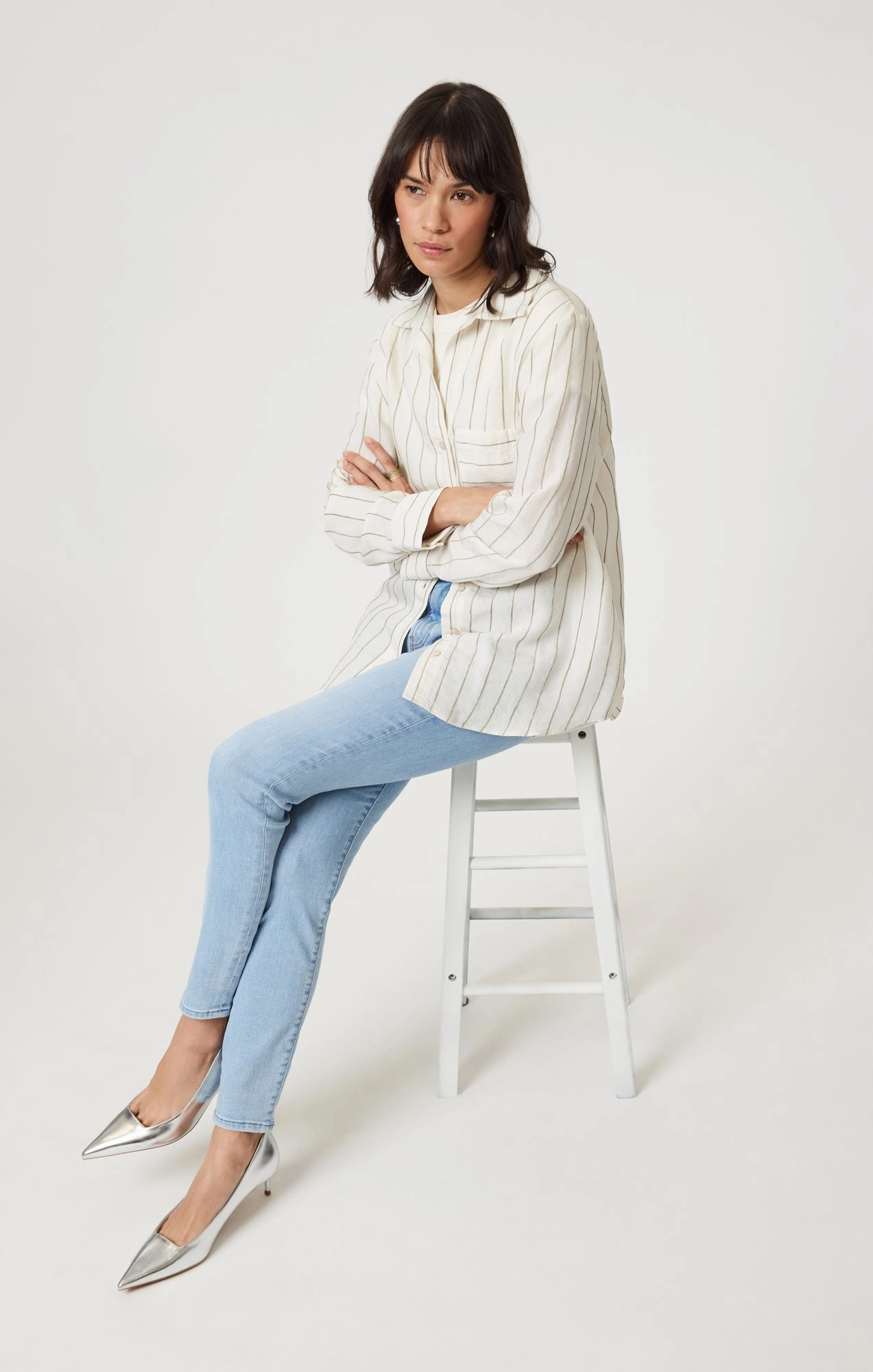 TESS SKINNY IN LIGHT FLEX BLUE Streetwear Fan Earthy High Quality