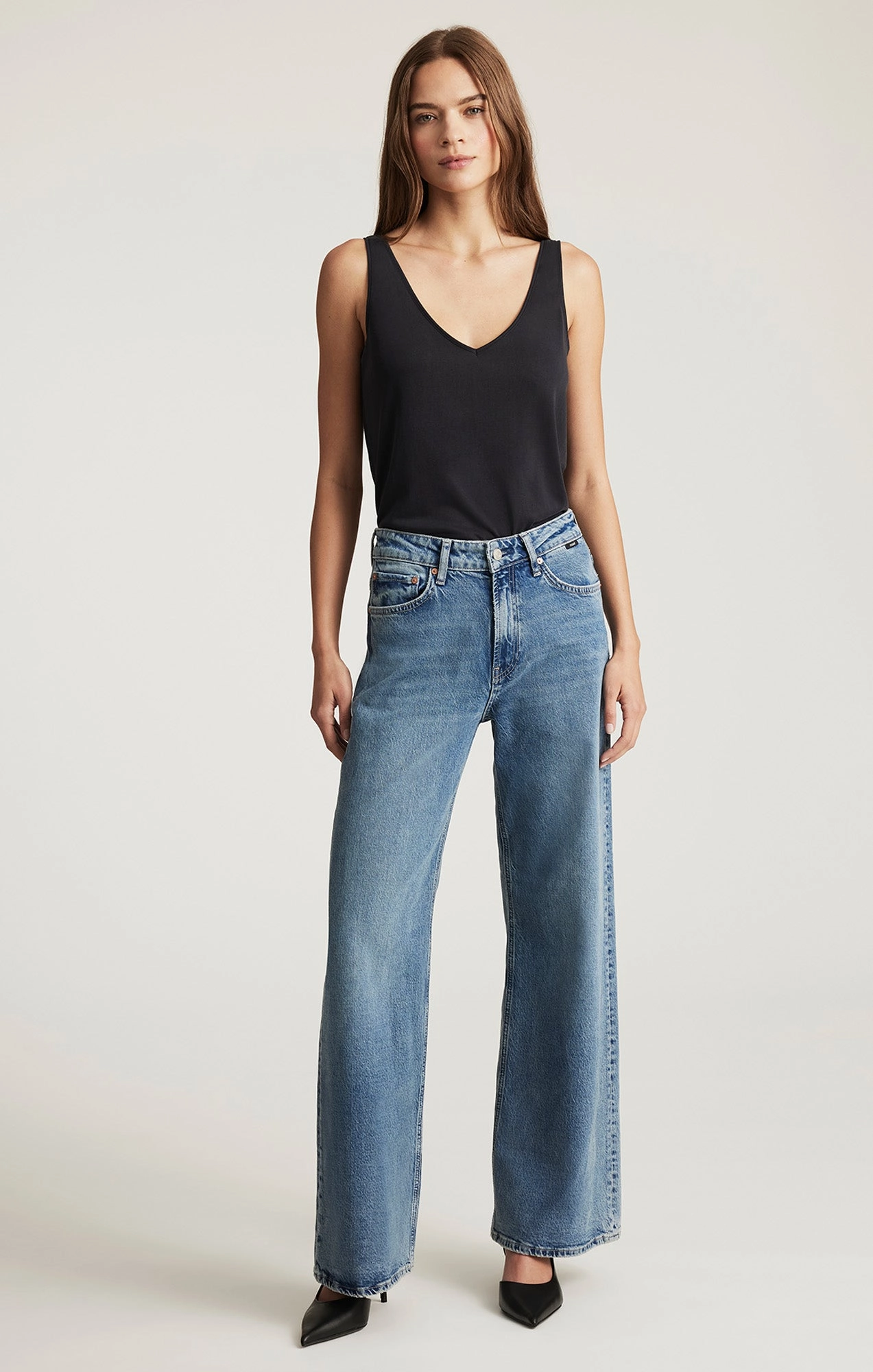 FLORIDA WIDE LEG IN DARK USED CLASSIC BLUE High Quality Holiday Vibes Winter Warmth