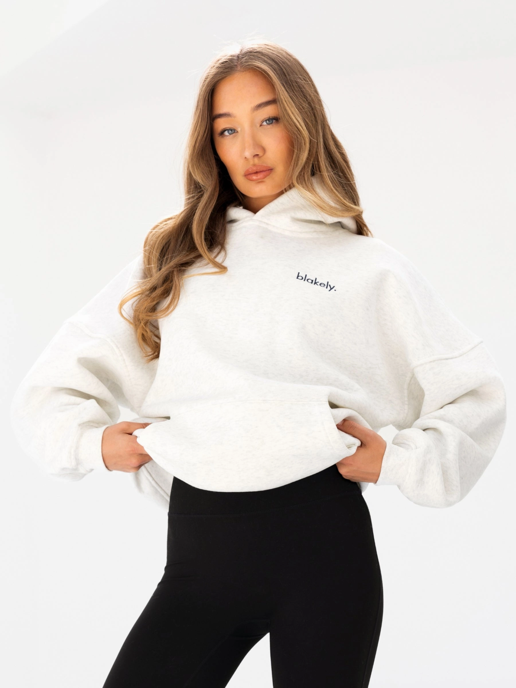 Hippie style Sami Oversized Hoodie - Marl White