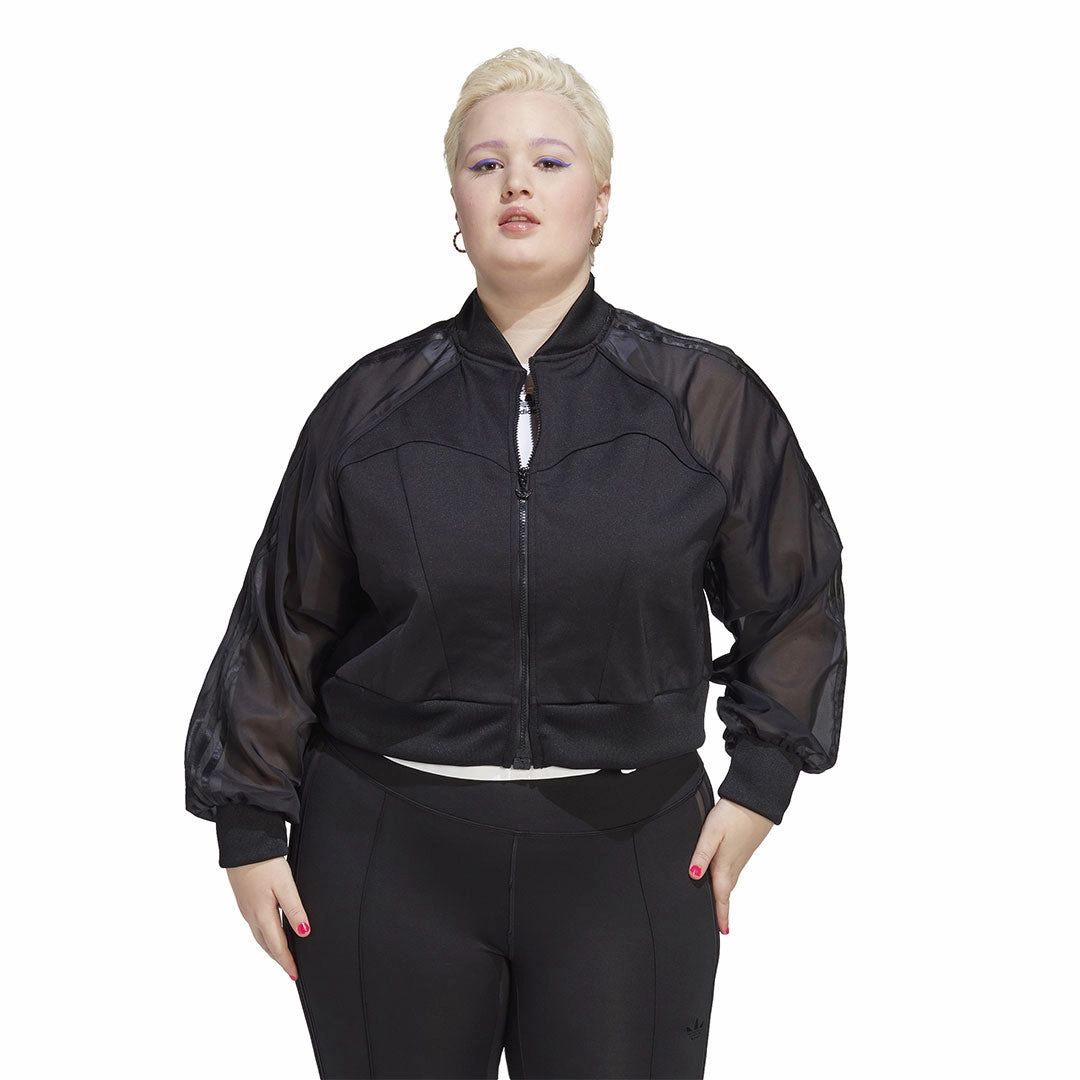 High Collar Design Luxury Appeal adidas - Women's Original SuperGirl Track Top (Plus Size) (IC7226)