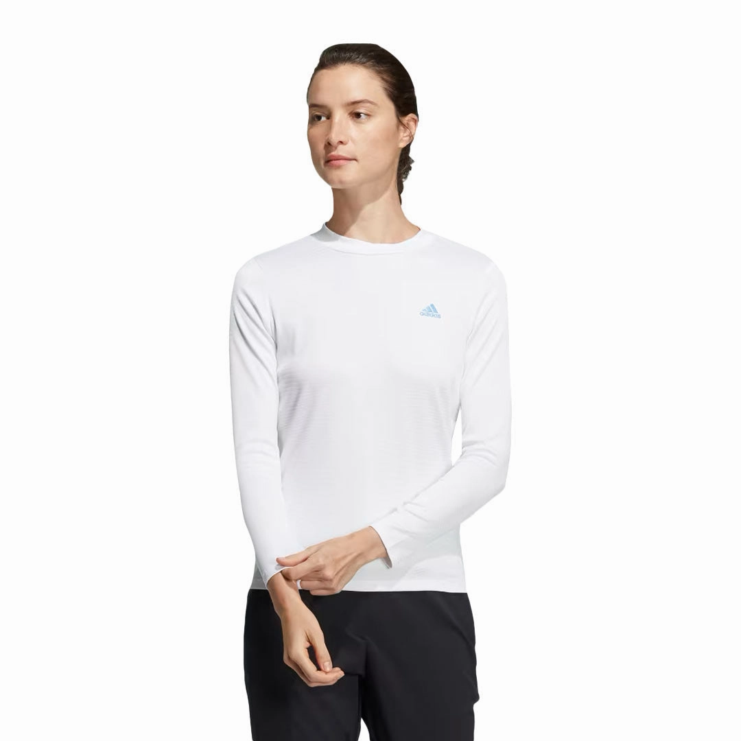 Silicone Grip Trim adidas - Women's Made to be Remade Long Sleeve Polo (HT1386)