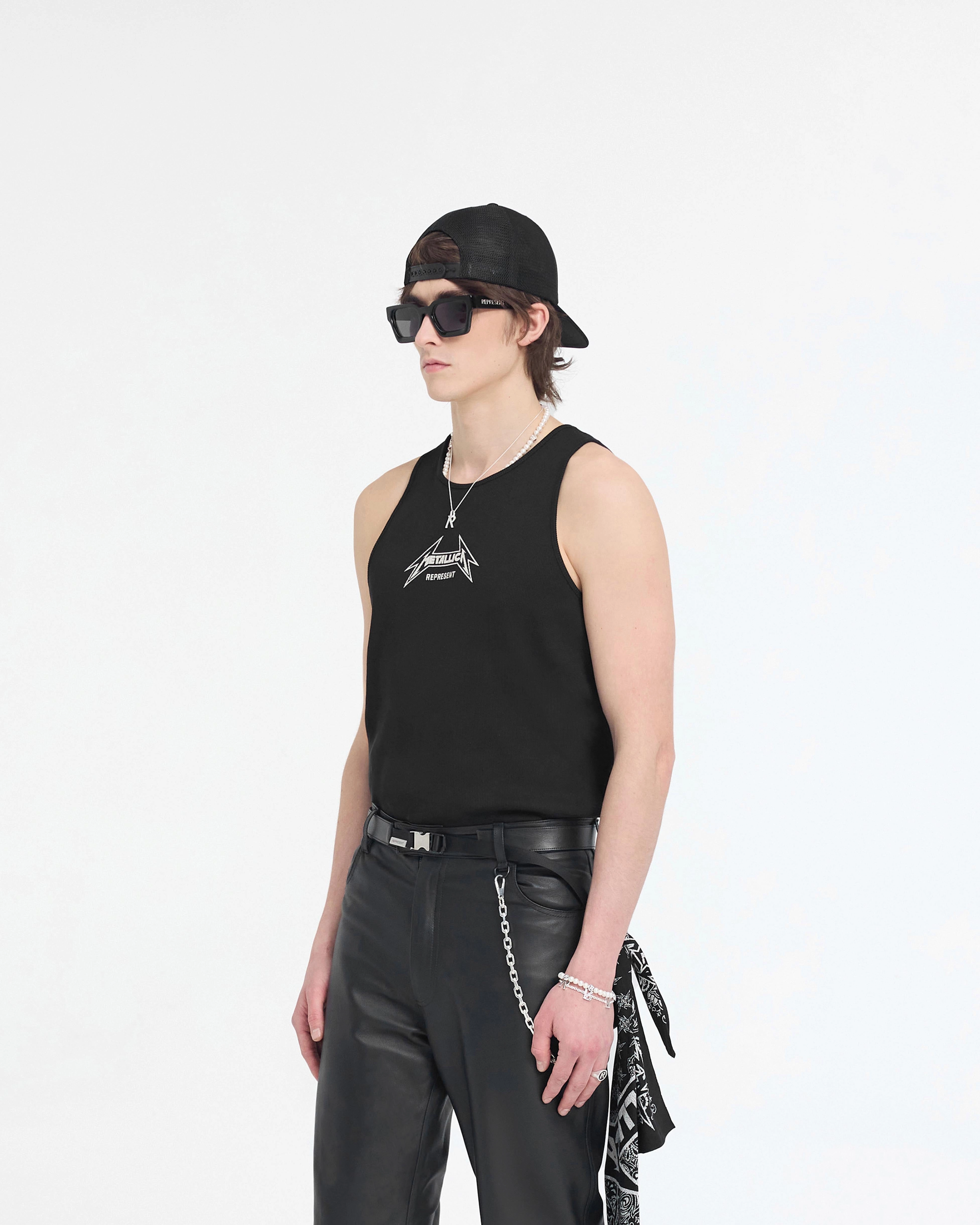 Represent X Metallica Local Crew Vest - Jet Black timeless