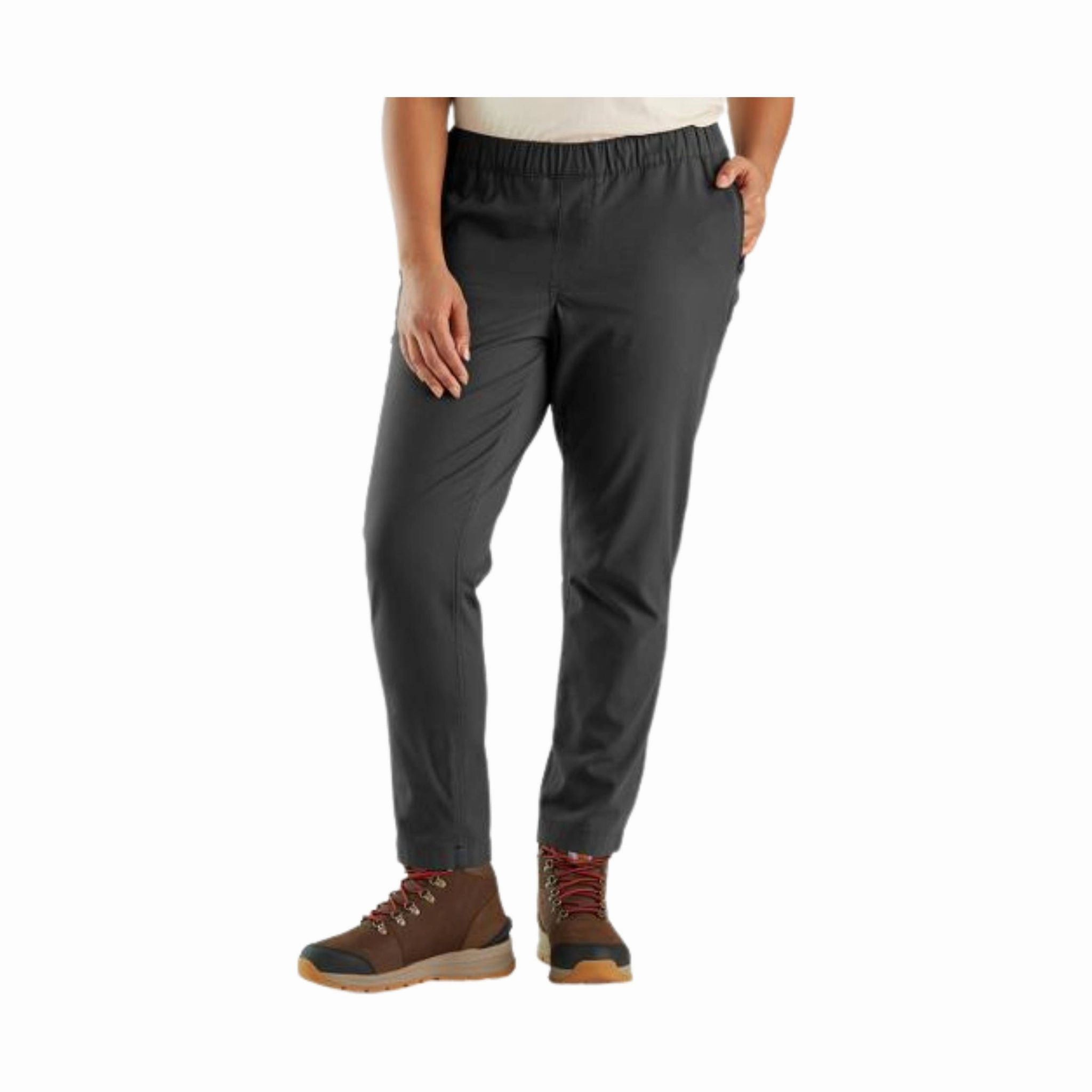 Wear Resistant Fabric Body Contour Carhartt Women's Force Relaxed Fit Ripstop Work Pant - Black