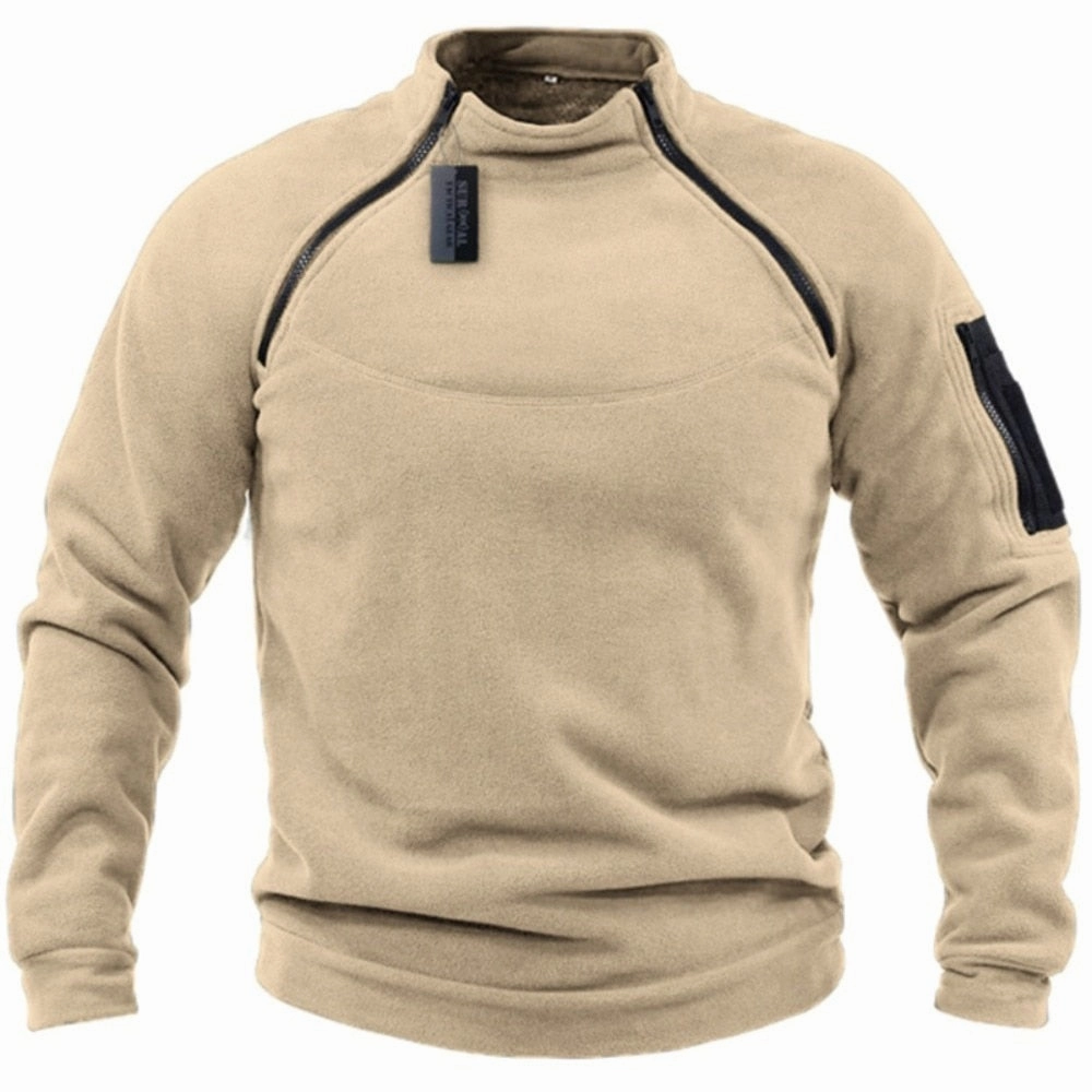 West Louis? Men Outdoor Tactical Warm Fleece Turtleneck Sweater Butter Soft Yarn
