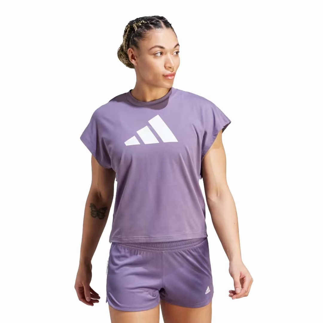adidas - Women's Train Icons Training Logo T-Shirt (IM4747) Sporty Layers Long Length