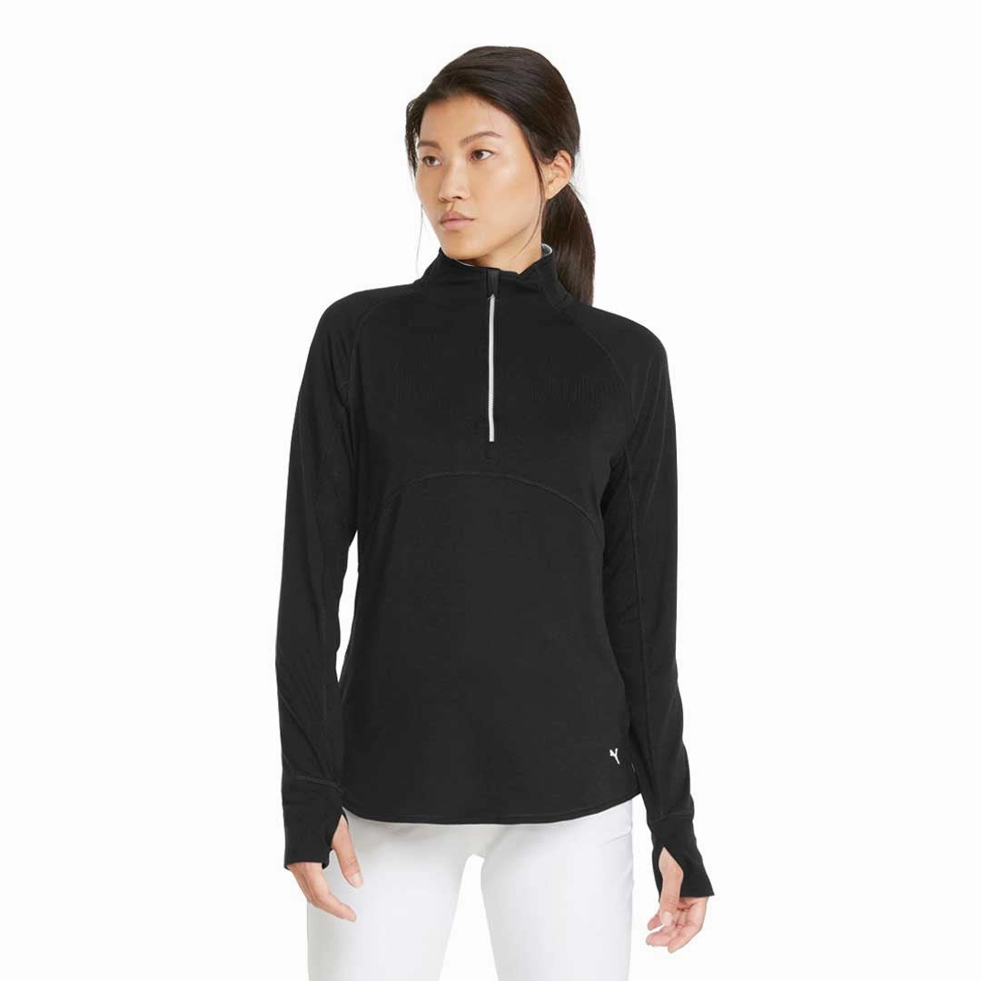 Zipper Closure Mechanism Puma - Women's Gamer Golf 1/4 Zip Sweatshirt (533007 02)