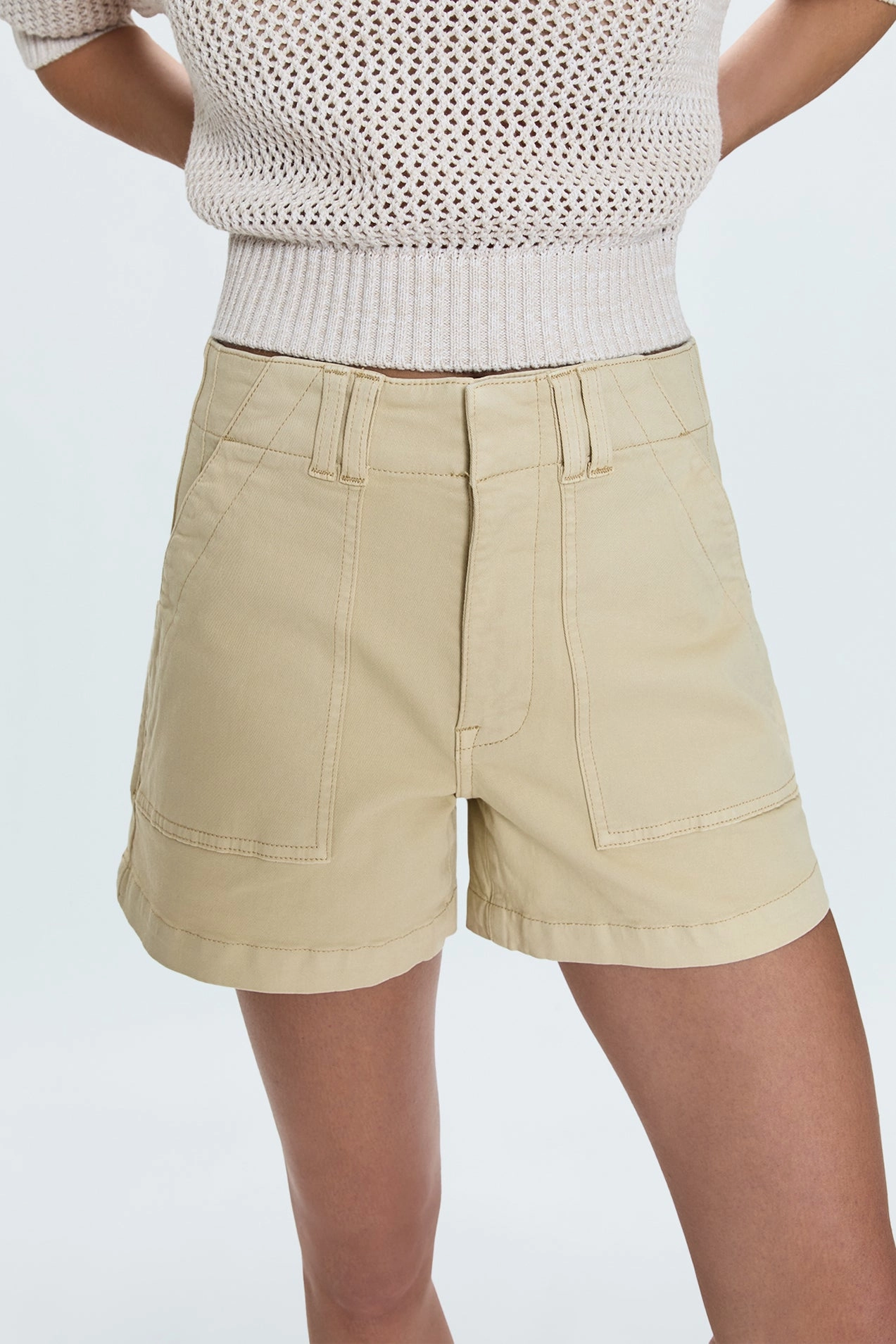 Marissa High Rise Utility Short - Custard Yellow Minimalist Look Warm Day
