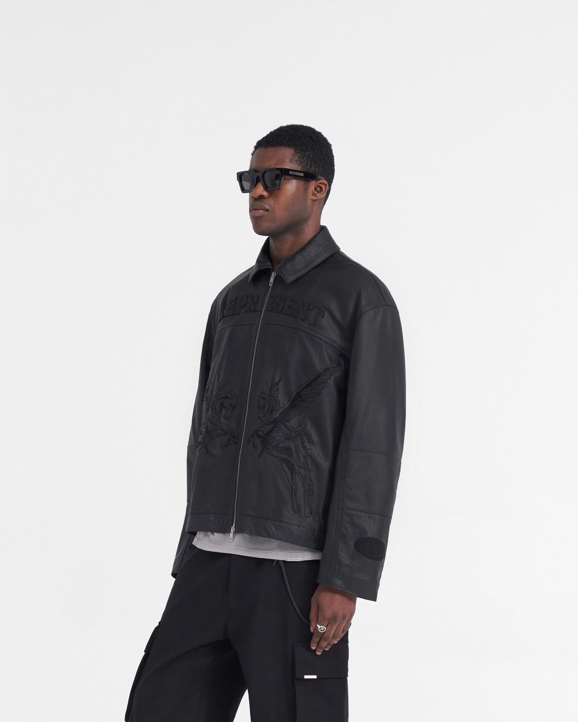 Powered By Represent Motor Jacket - Black Water Resistant Coat
