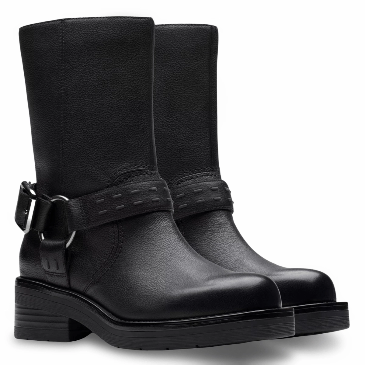 Clarks Women's Rebelle Up Black Leather Breathable Cold Weather Commuter