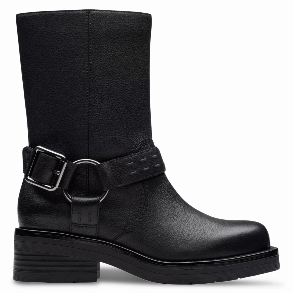 Lace-Up Closure Leopard Tone Clarks Women's Rebelle Up Black Leather