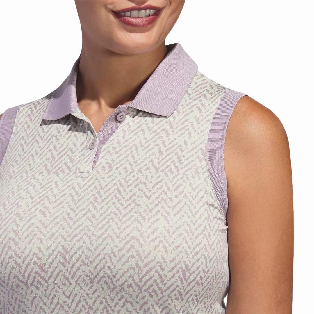Soft Shell Material adidas - Women's Ultimate365 Jacquard Sleeveless Polo (IP8691)