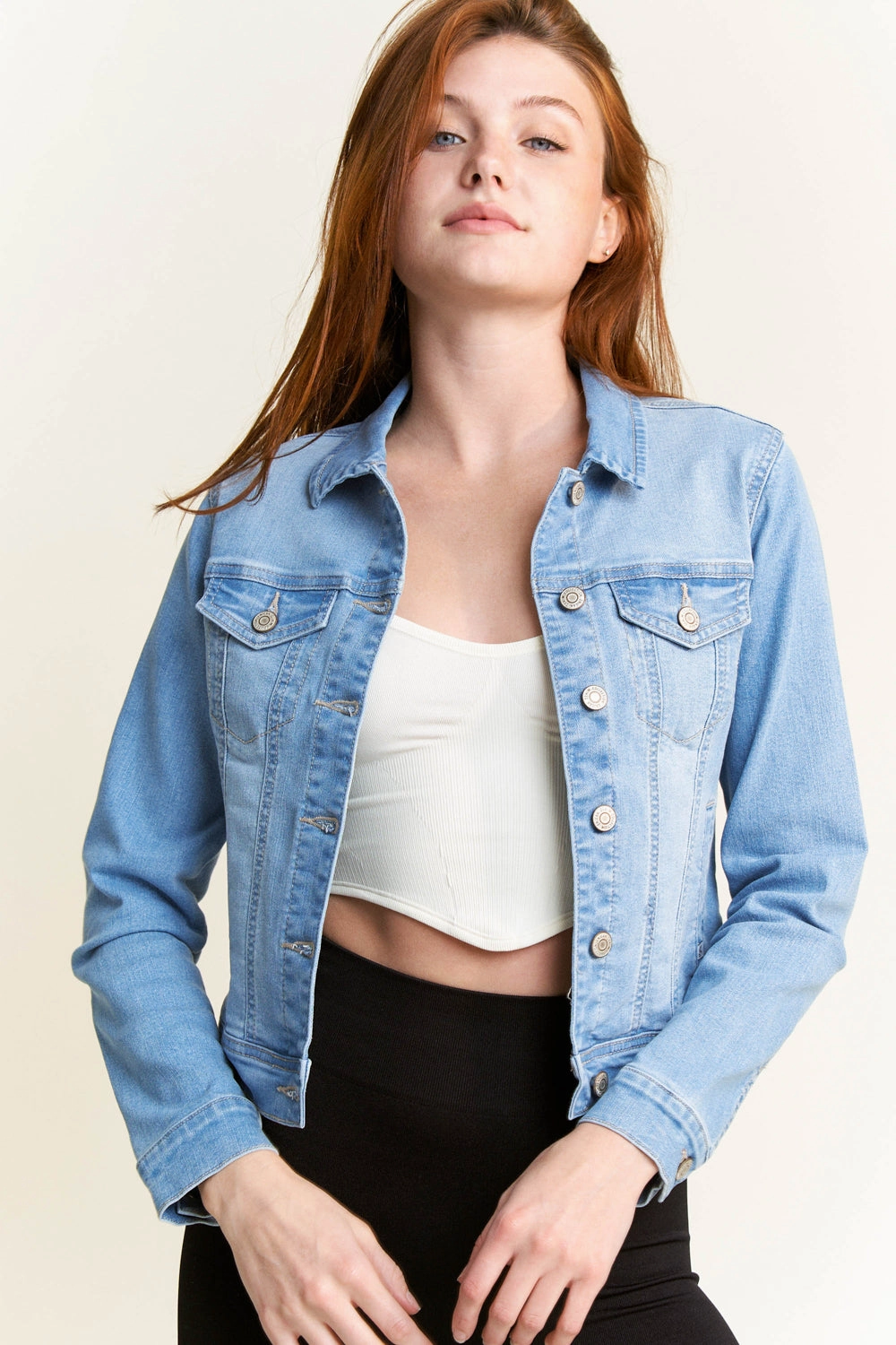 Classic Denim Jacket Crisp Weather Fit Reinforced Elbow Panels
