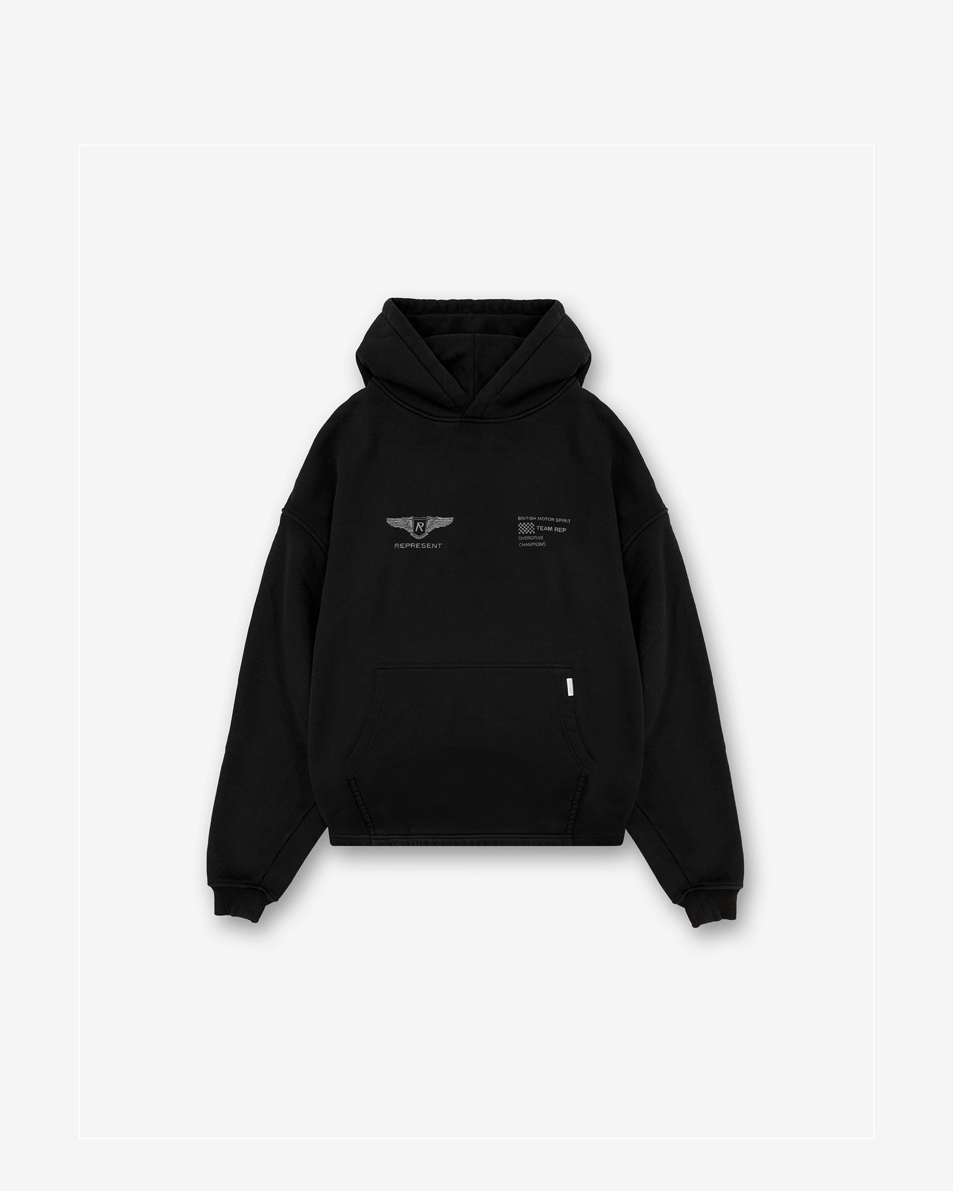 Team Rep Hoodie - Black Casual Fit Design Soft Core