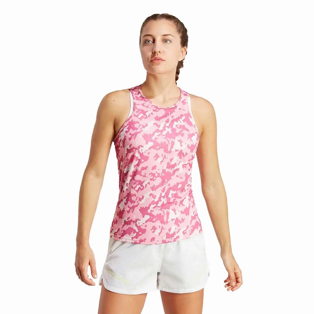 Articulated Knees adidas - Women's Own The Run AOP Tank (HR9976)