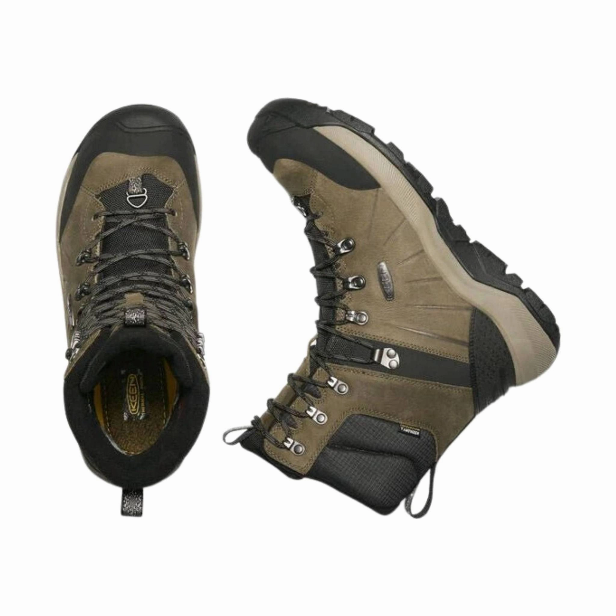 Durable Shell Windy Weather KEEN Men's Revel IV High Polar Winter Boot - Canteen / Black