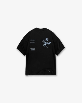 Icarus T-Shirt - Jet Black Blue MinimalBranding