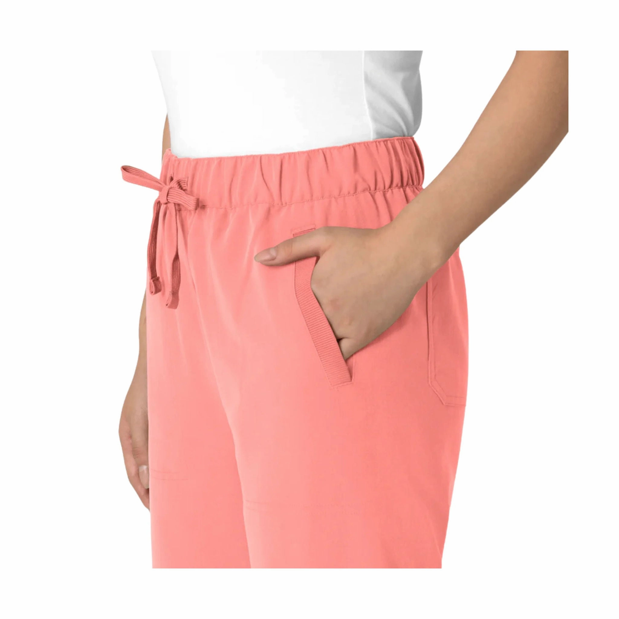 Perfect Silhouette Wink Women's Nova Stovepipe High Low Hem Scrub Pant - Paradise Pink