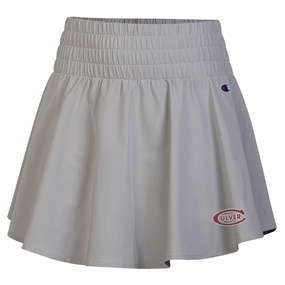 Sport Edge Champion Women's Tailgate Ruffle Skirt- Silver Opal