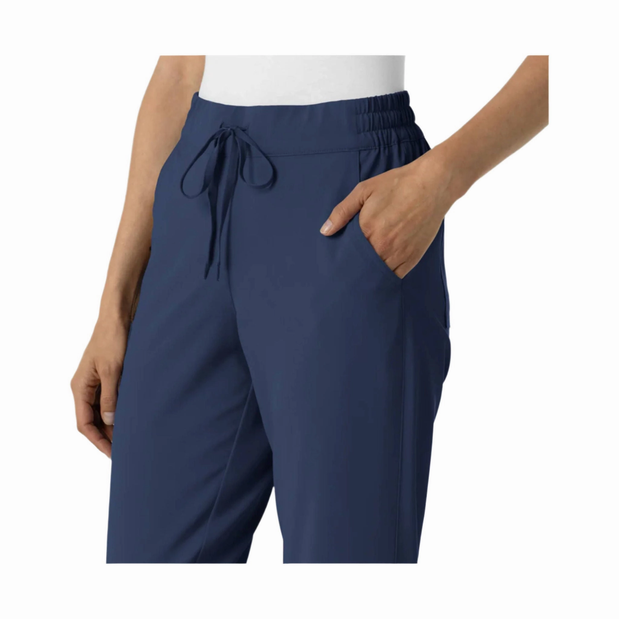 Wink Women's Renew Jogger Scrub Pant - Navy Blue Double Needle Stitching