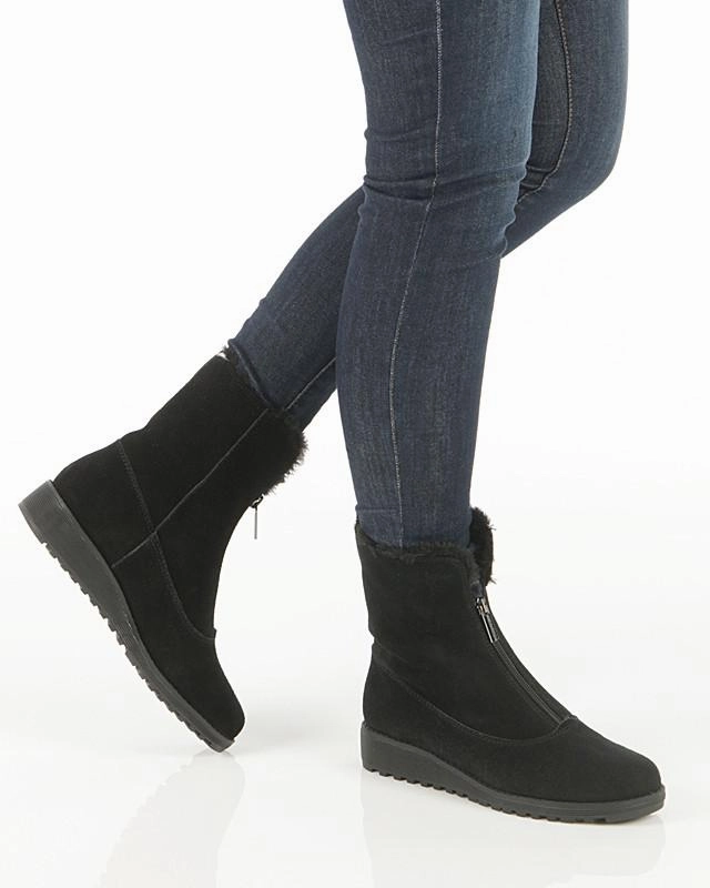 Valdini Women's Sabra Waterproof Black Suede Quick Drying Cold Climate