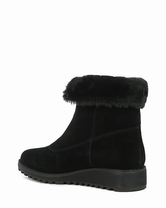 Valdini Women's Sabra Waterproof Black Suede Comfort Lining Daily Walks