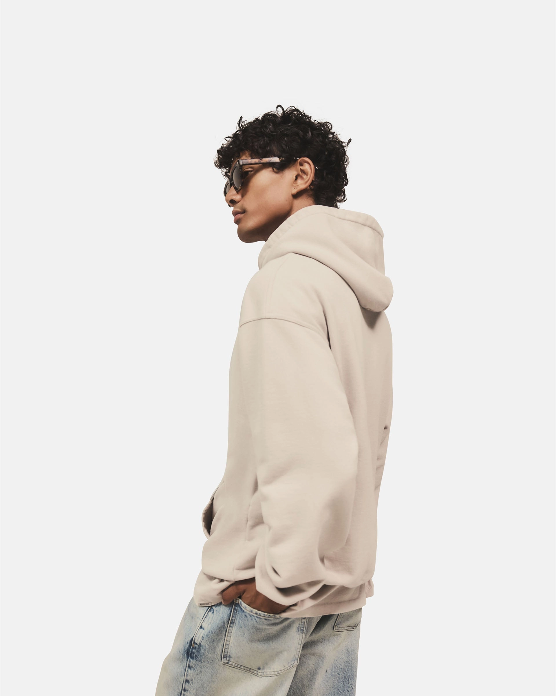 Script Logo Zip Hoodie - Concrete restaurant dining