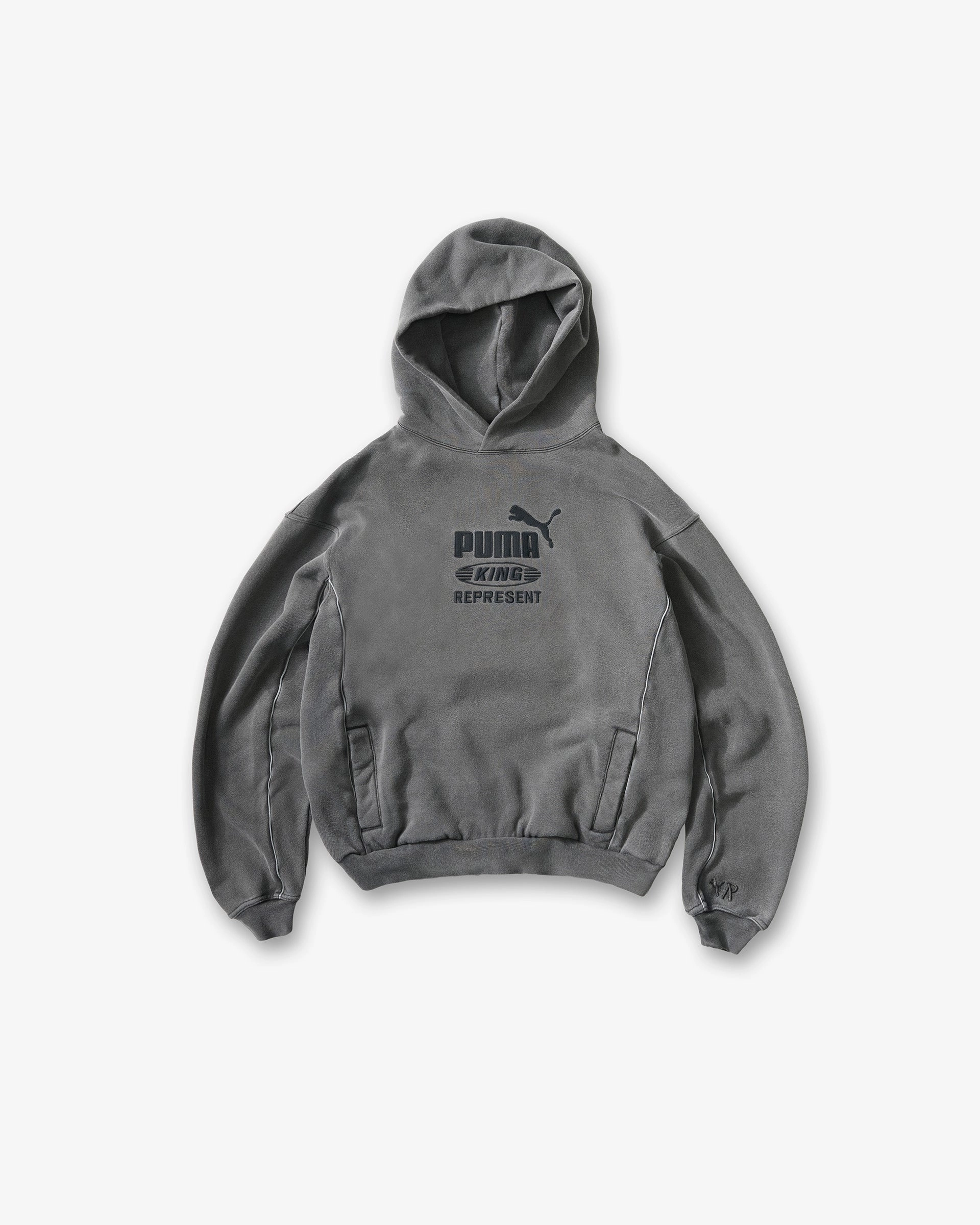 Tennis wear Double Layer Hood Represent X Puma Graphic Hoodie - Dark Grey