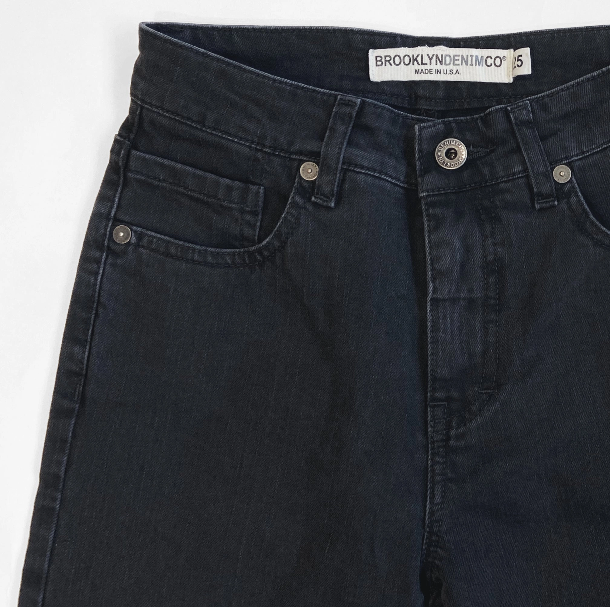 Eco Friendly Material Brooklyn Denim Co. High Rise Skinny Jean - Washed Black