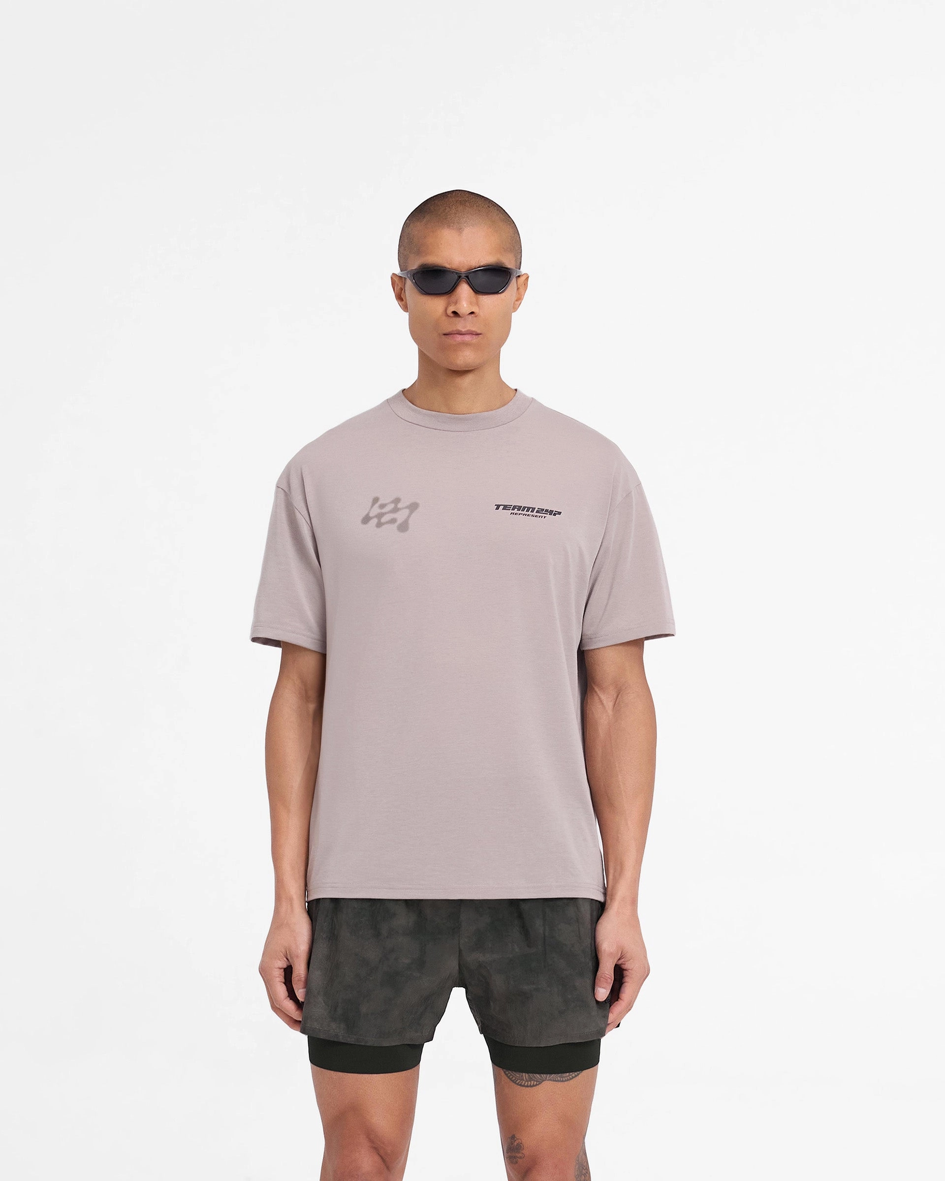 Comfortable Layering 247 Future Terrains Oversized T-Shirt - Moonrock