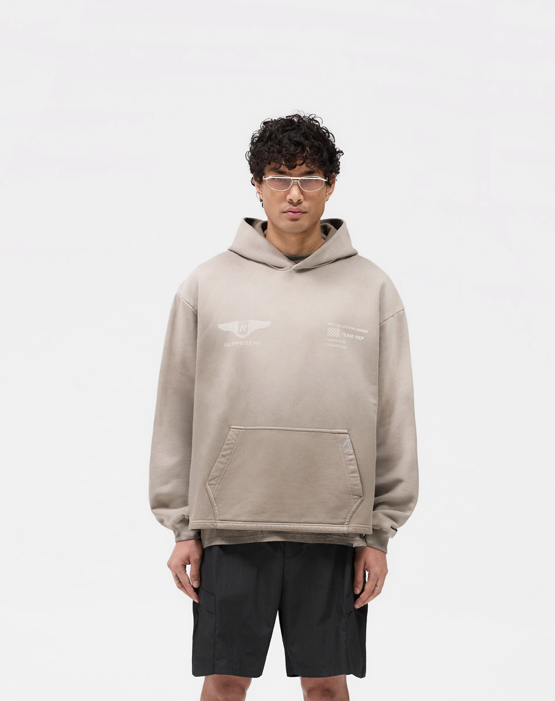 Asian style Team Rep Hoodie - Dark Taupe